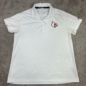 Adidas University of Louisville white women's polo size XL